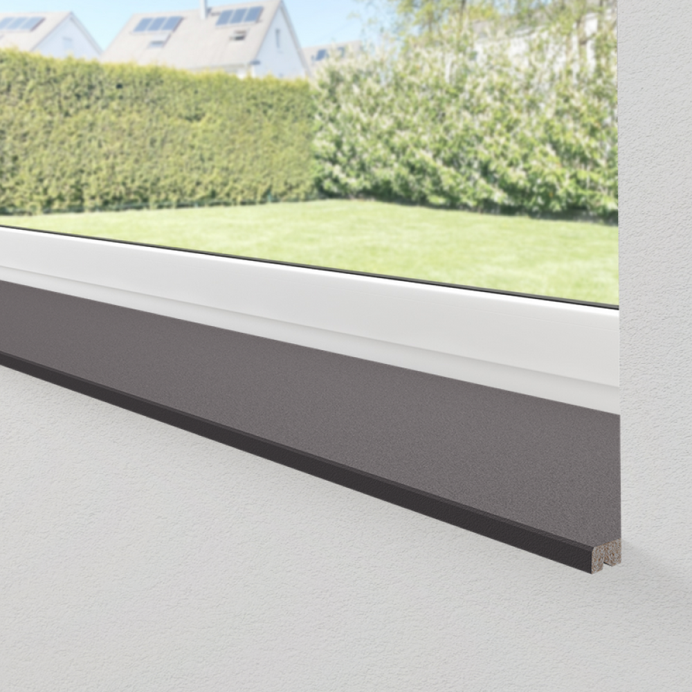 Werzalit compact internal sill in dark grey