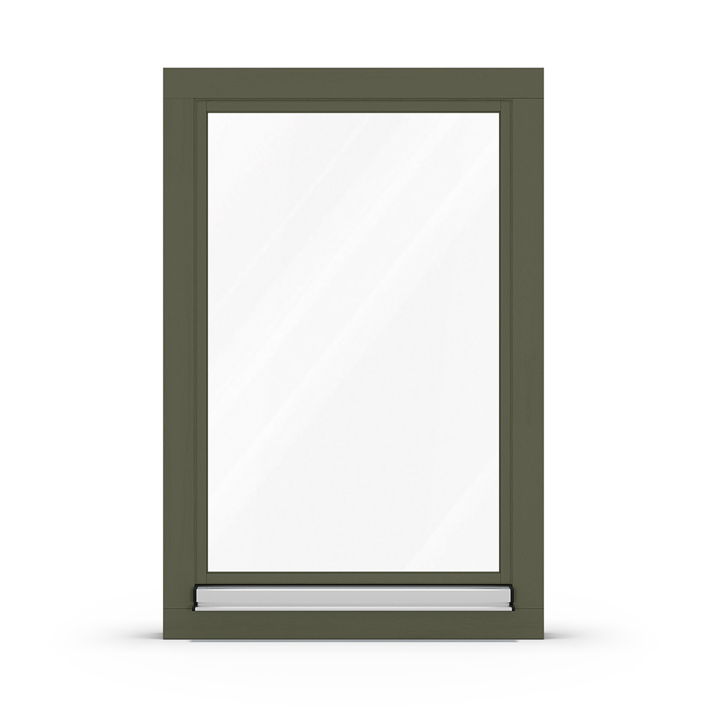 Olive green window