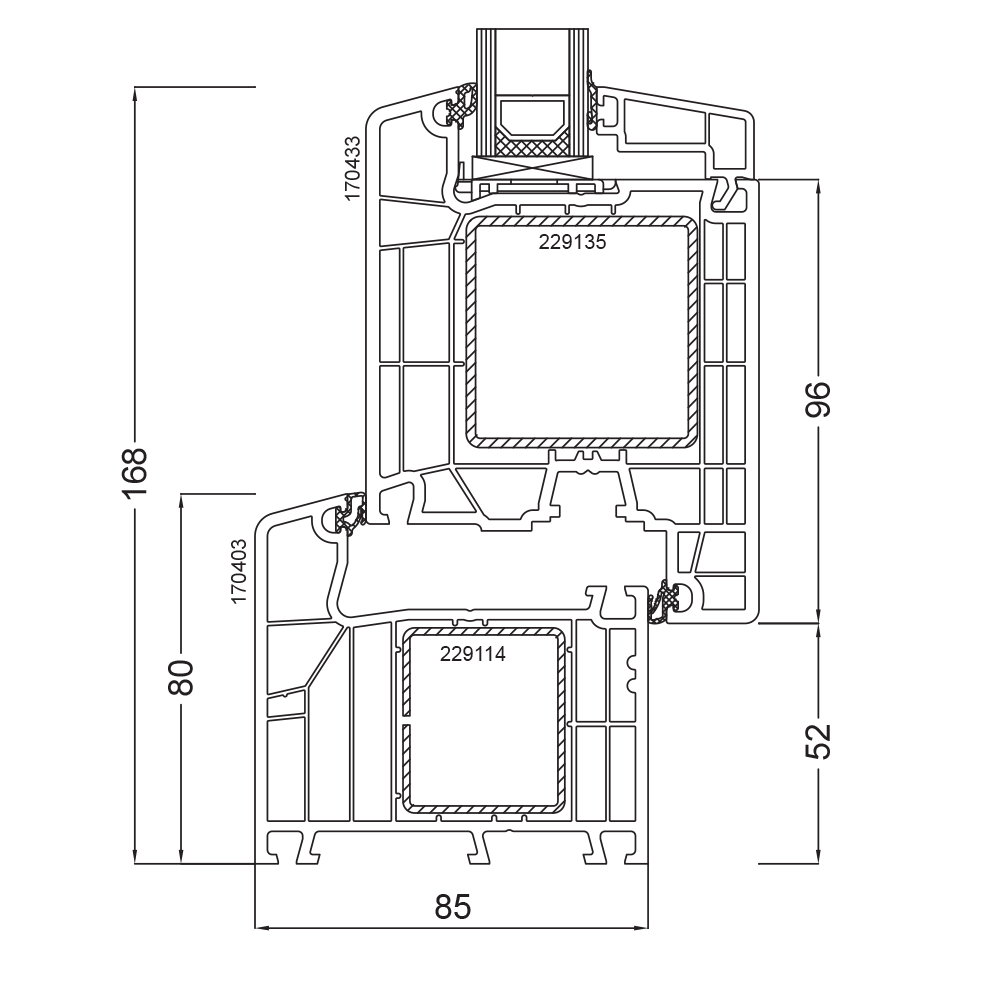 Ideal 7000 lockable 80 mm