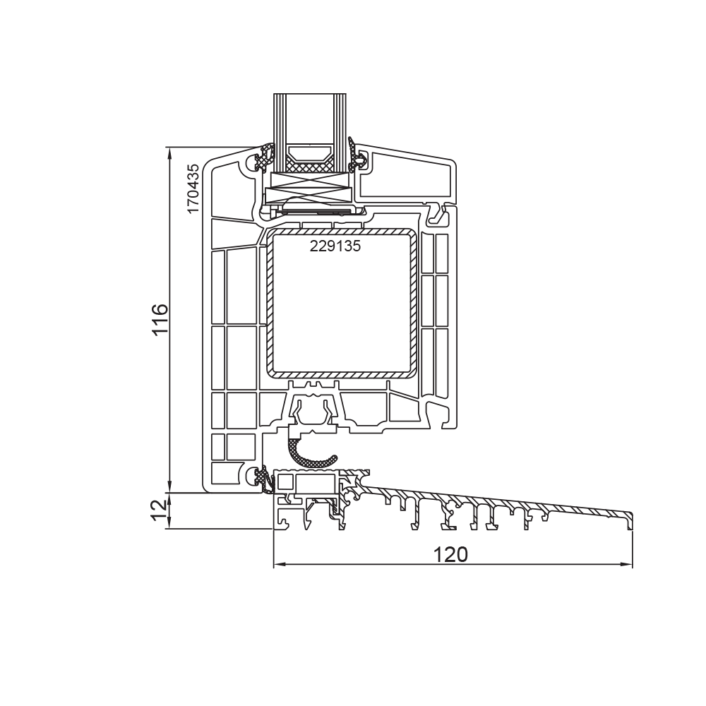 Ideal 7000 Outswing Door