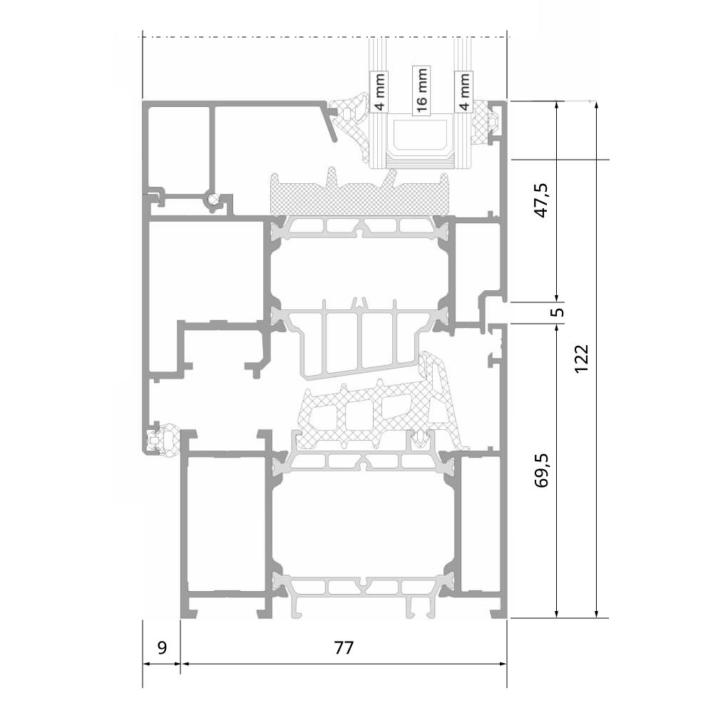 ALUPROF MB-86 detail drawing