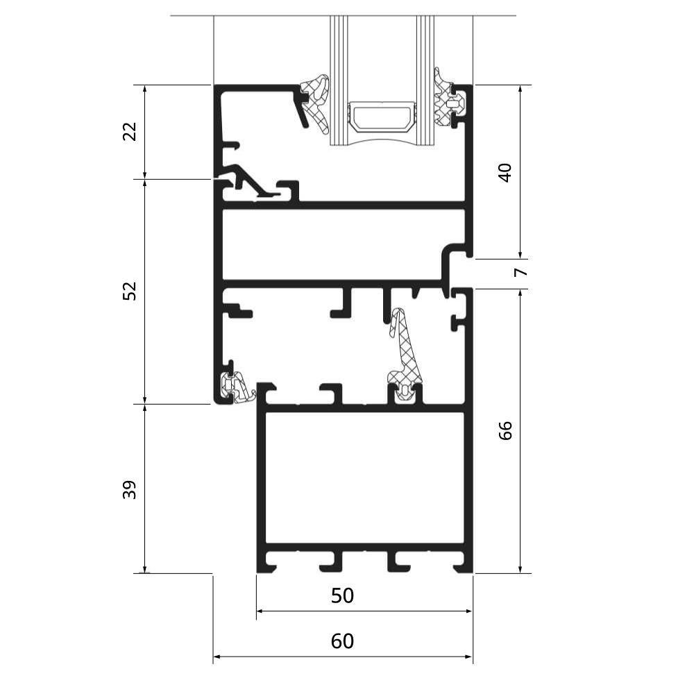 Schüco AWS 50.NI detail drawing