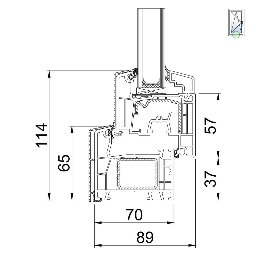 TwinSet 4000 - frame and sash