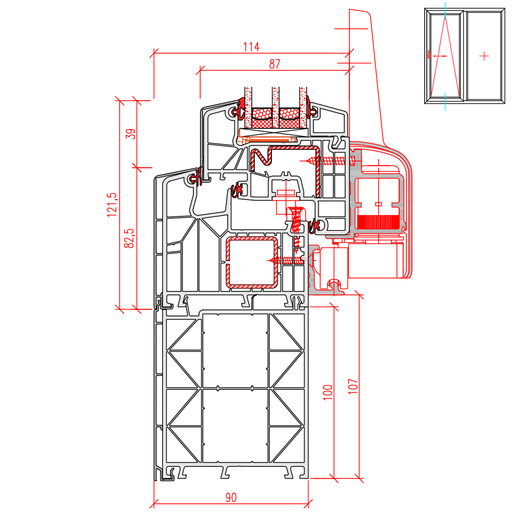 IDEAL TwinSet 8000 - 100 mm frame extension