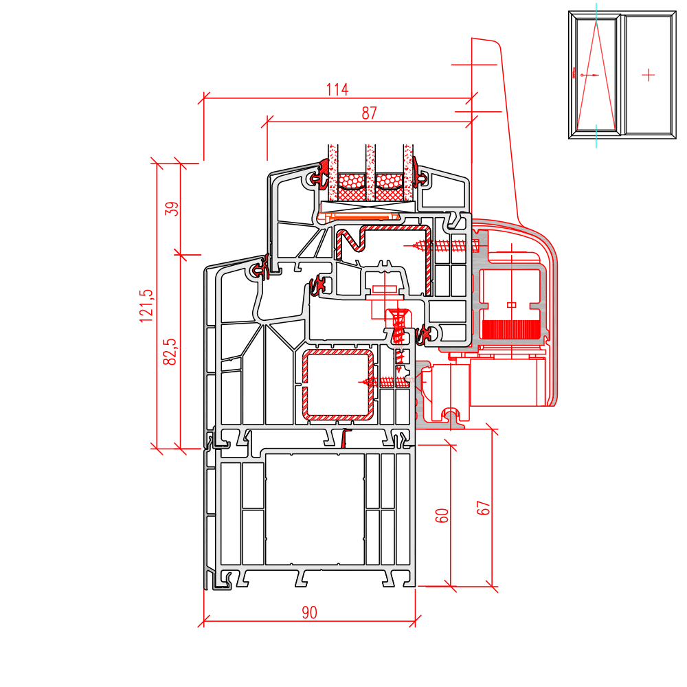 IDEAL TwinSet 8000 - 60 mm frame extension