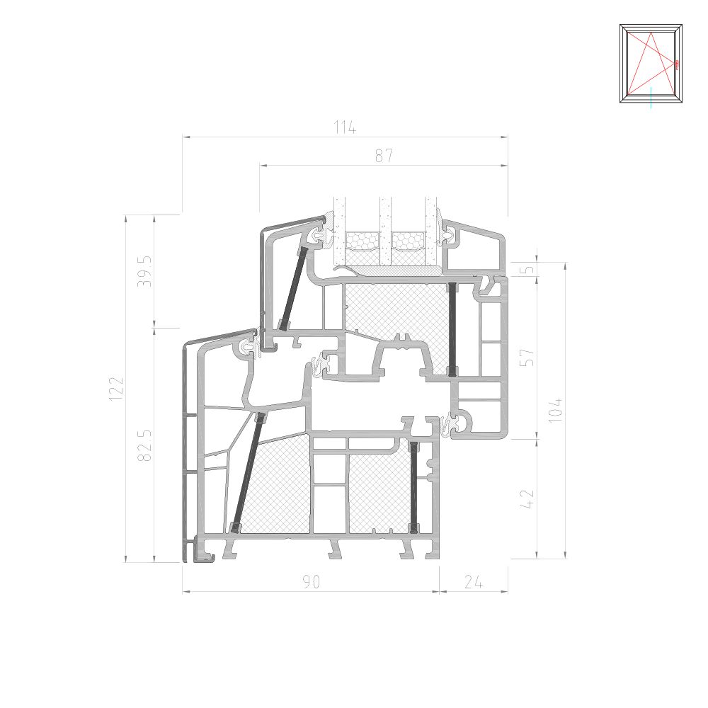 energeto TwinSet 8000 ED - frame and sash
