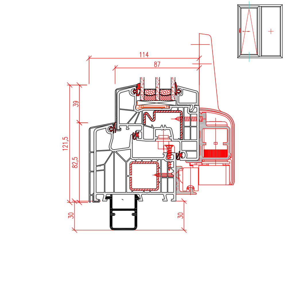 IDEAL TwinSet 8000 - 30 mm milling for a sill connection profile for new-builds