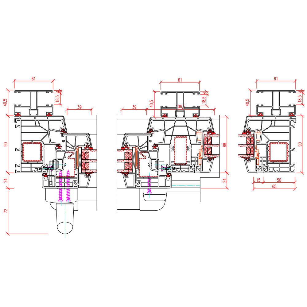 IDEAL TwinSet 8000 - horizontal view of a top-mounted roller shutter