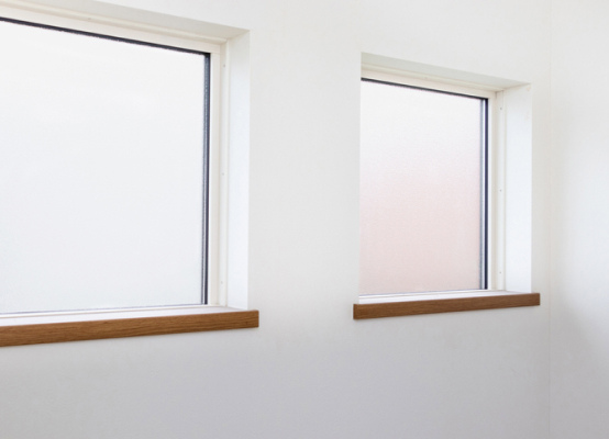 Frosted decorative glazing