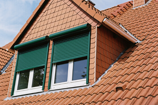 Green roller shutters