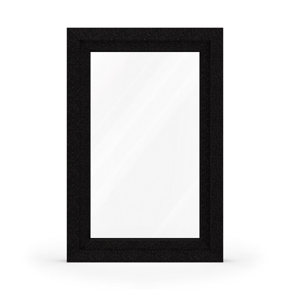 External view of a Jet Black (RAL 9005) uPVC window
