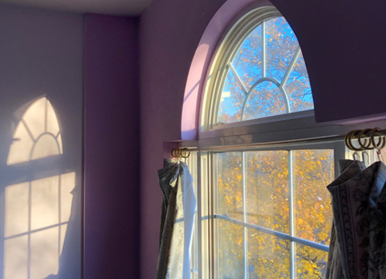 Small coloured palladian window