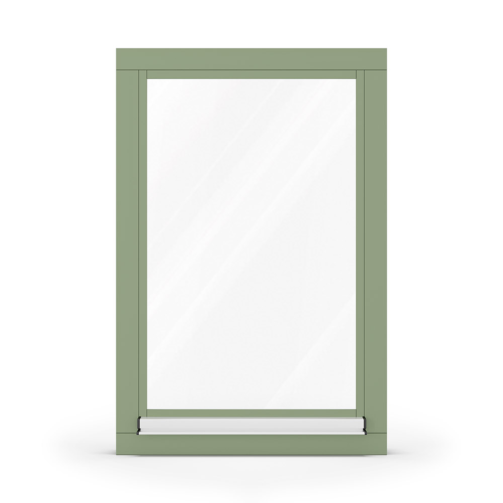 Pale green window