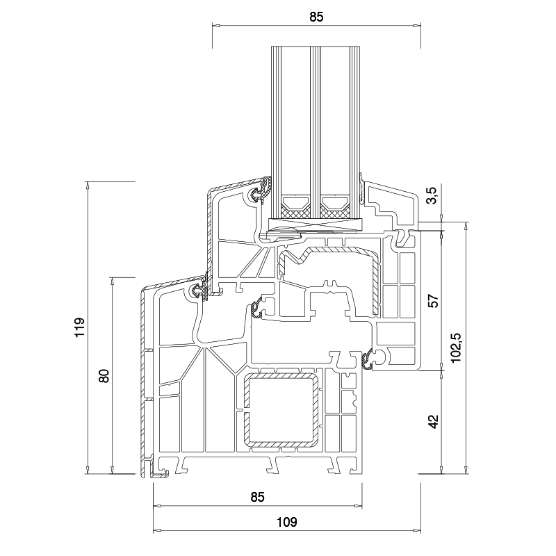 Twinset 8000 profile section