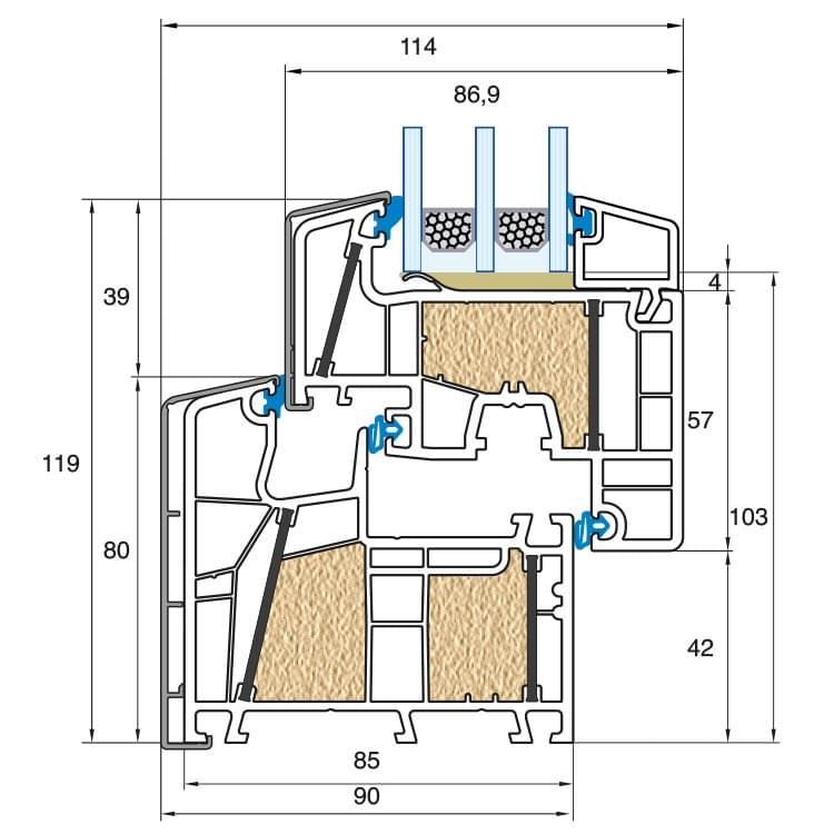 Profile section Twinset 8000ED