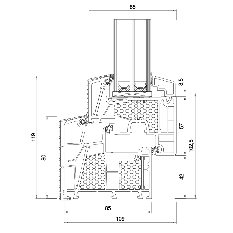 TwinSet 8000 ED - profile section