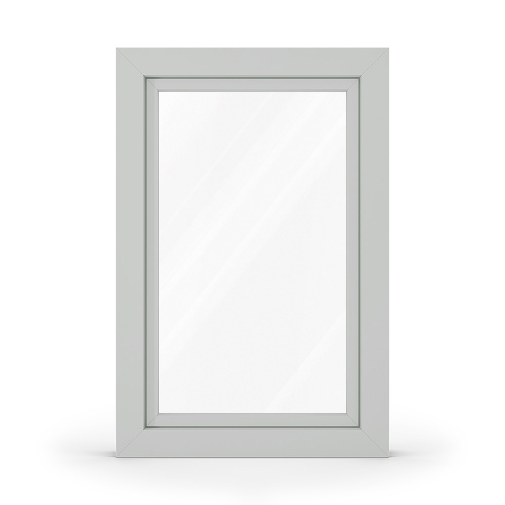 uPVC-alu window in light grey RAL 7035 matte