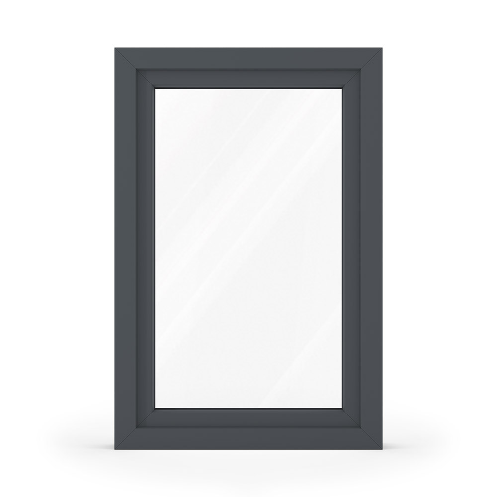 uPVC window in anthracite comparable to RAL 7016