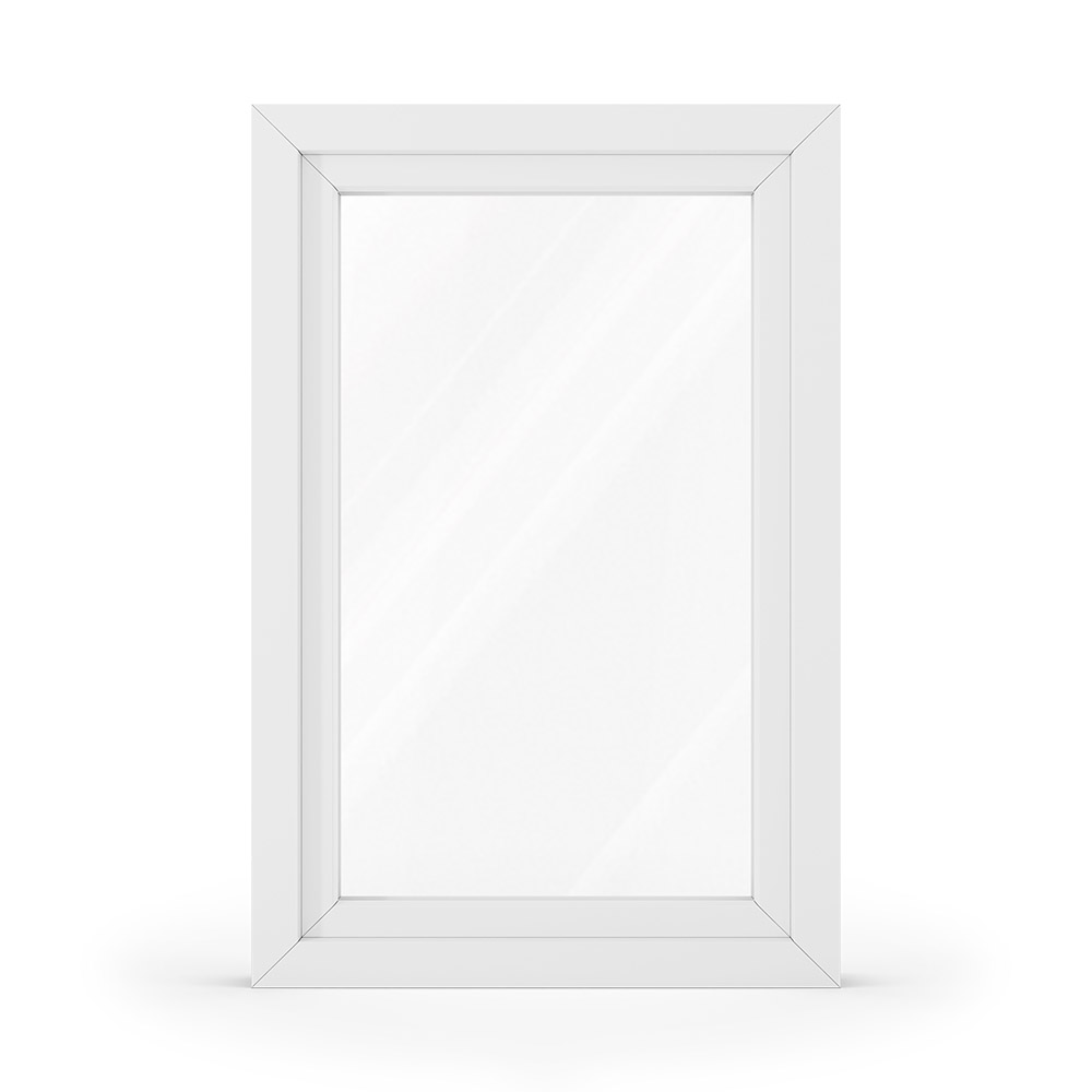 White uPVC window from the outside