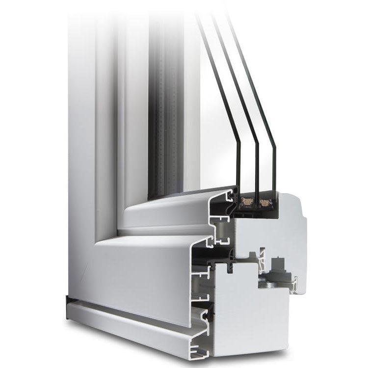 Wood-aluminium window IDEALU Trendline IV 68