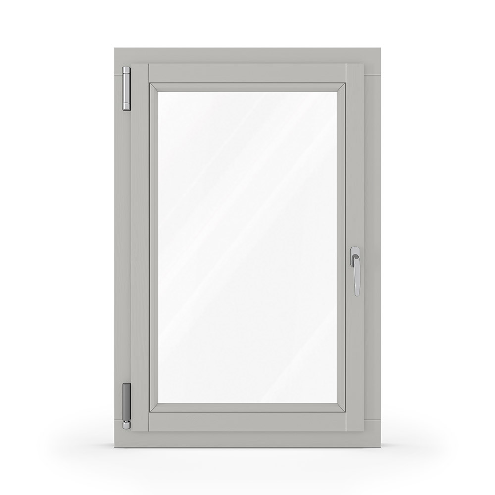 Wooden window in Agate Grey (RAL 7038) from the inside