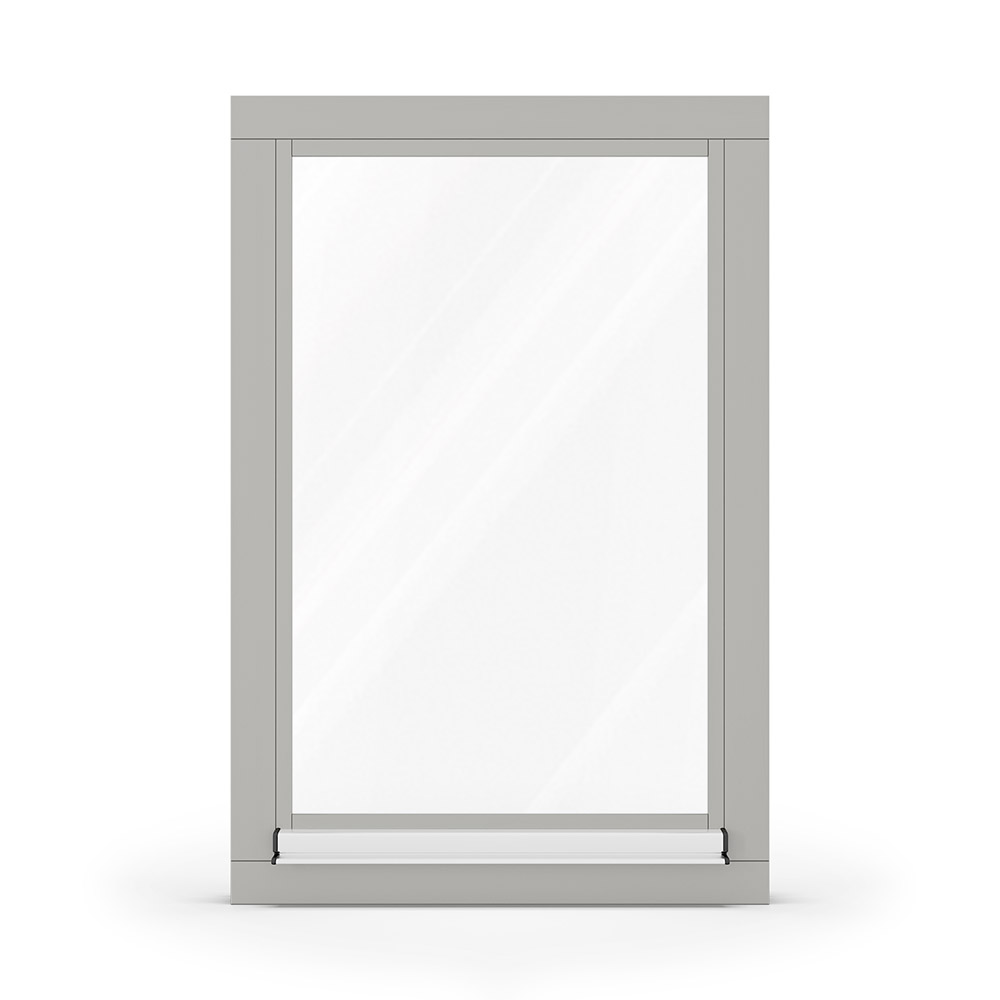 Wooden window in Agate Grey (RAL 7038) from the outside