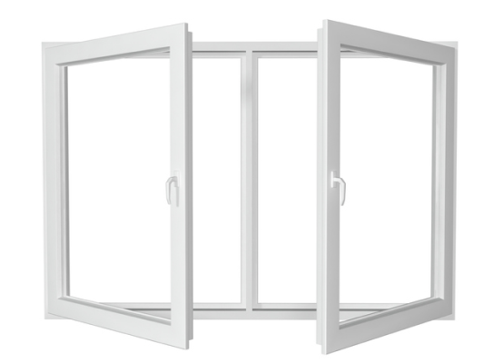 Window with central mullion