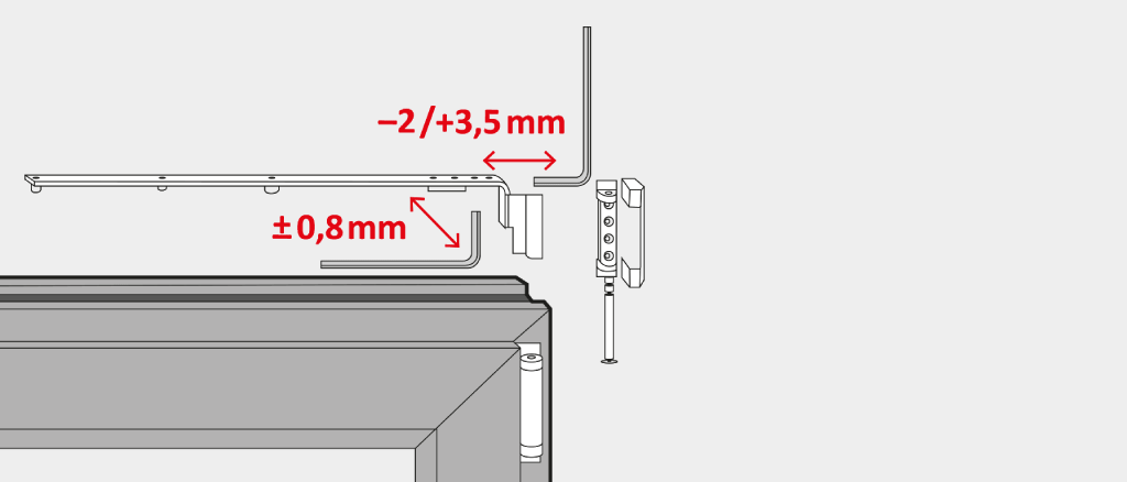 Adjust a French door laterally