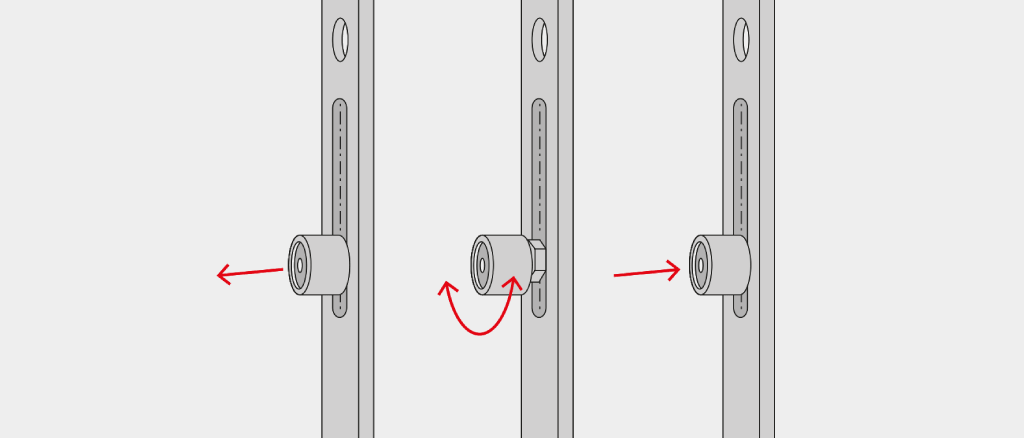 Adjust the contact pressure of a patio door