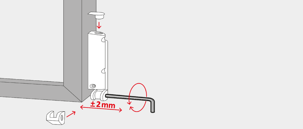 Adjust a window laterally