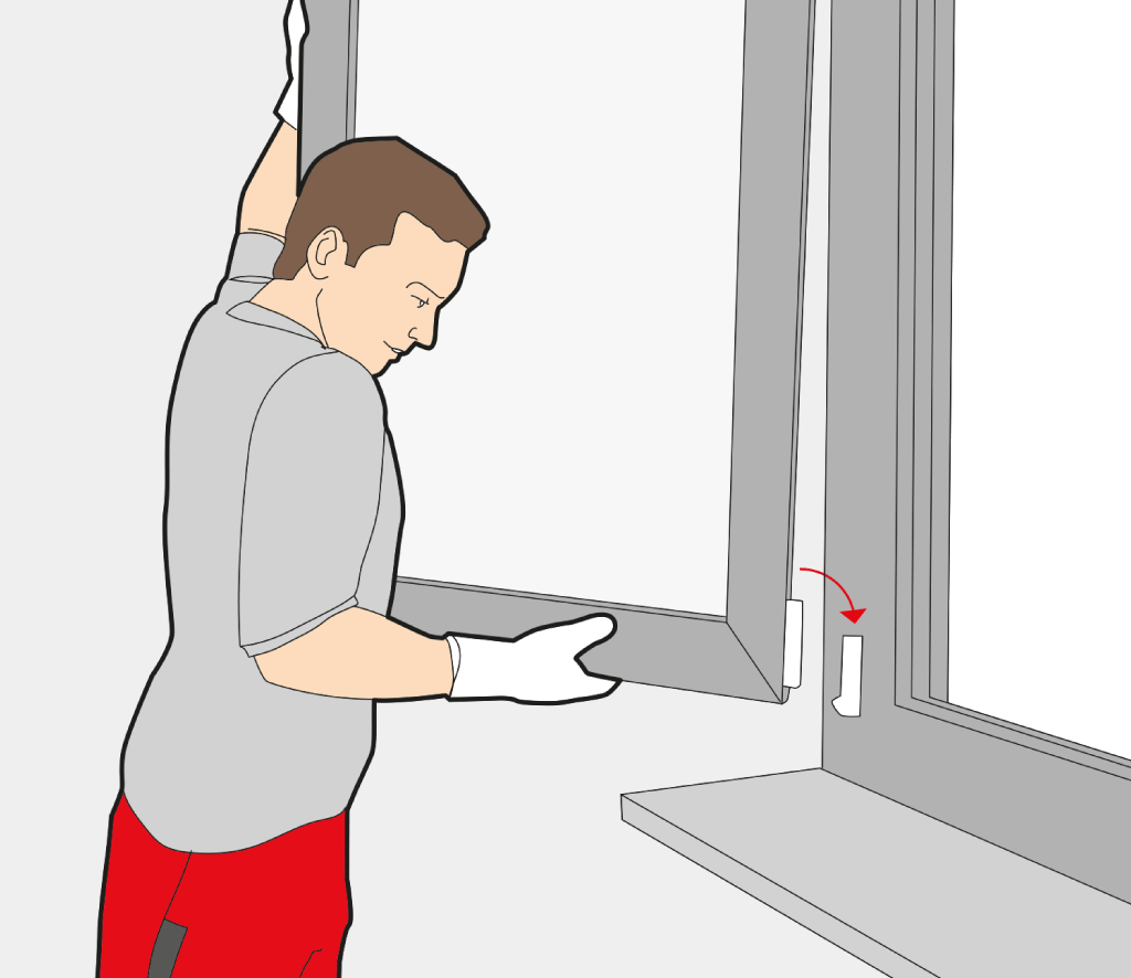 Fit the window sash