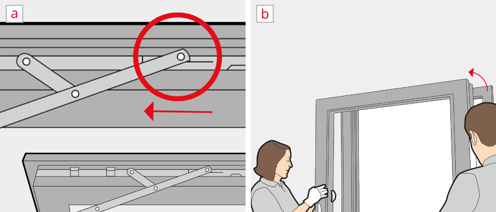 Unhinge a patio door