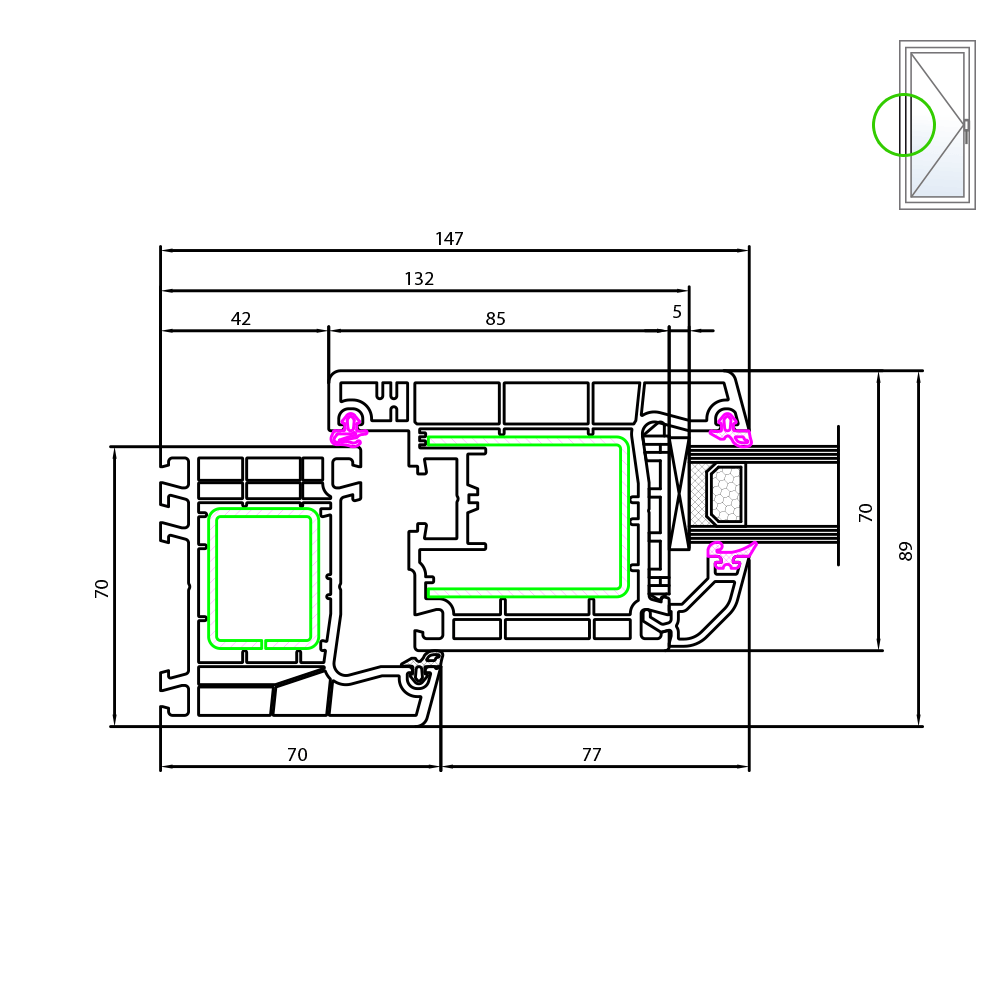 IDEAL 4000 outward-opening French door