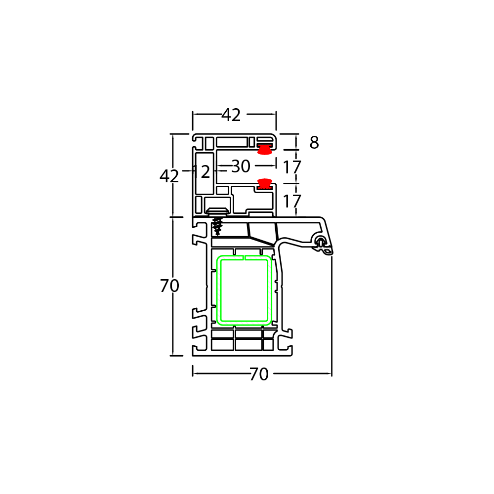 Shutter guide rails for new-builds