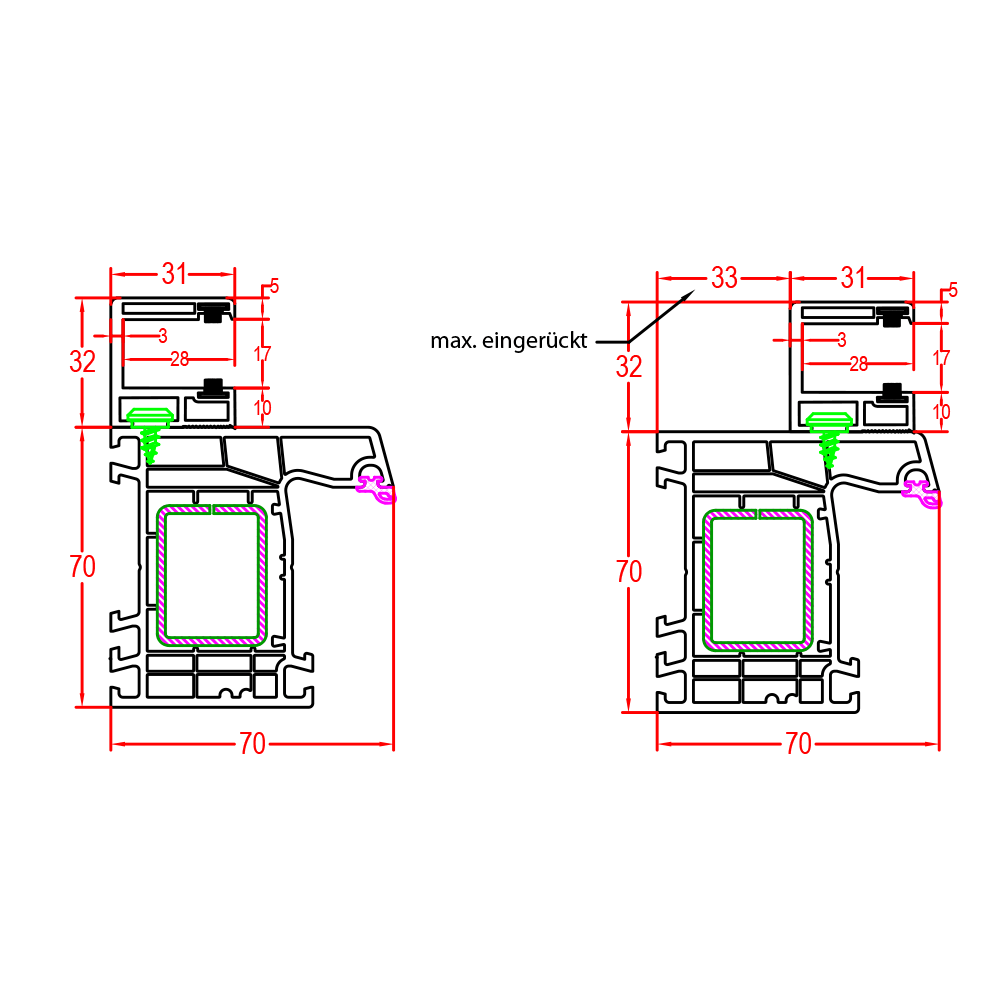 Shutter guide rails for older buildings