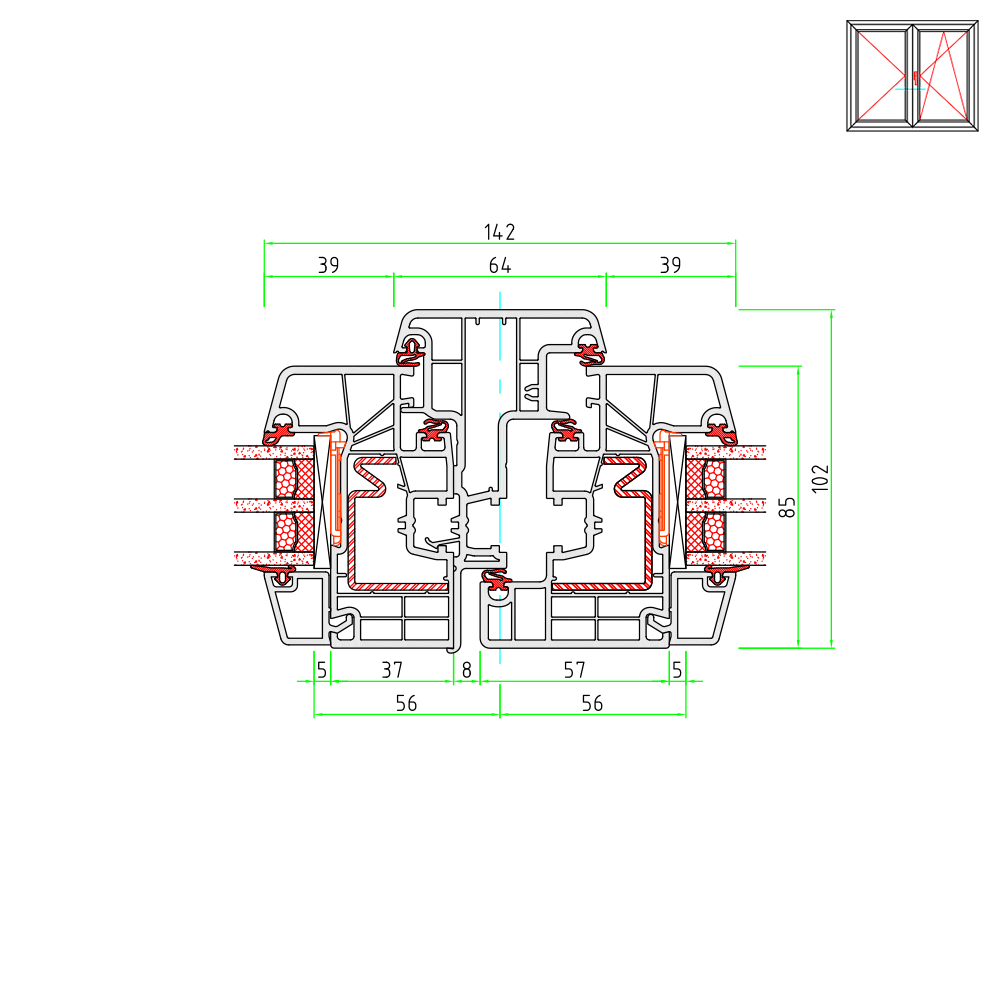 Ideal 8000 with no central jamb