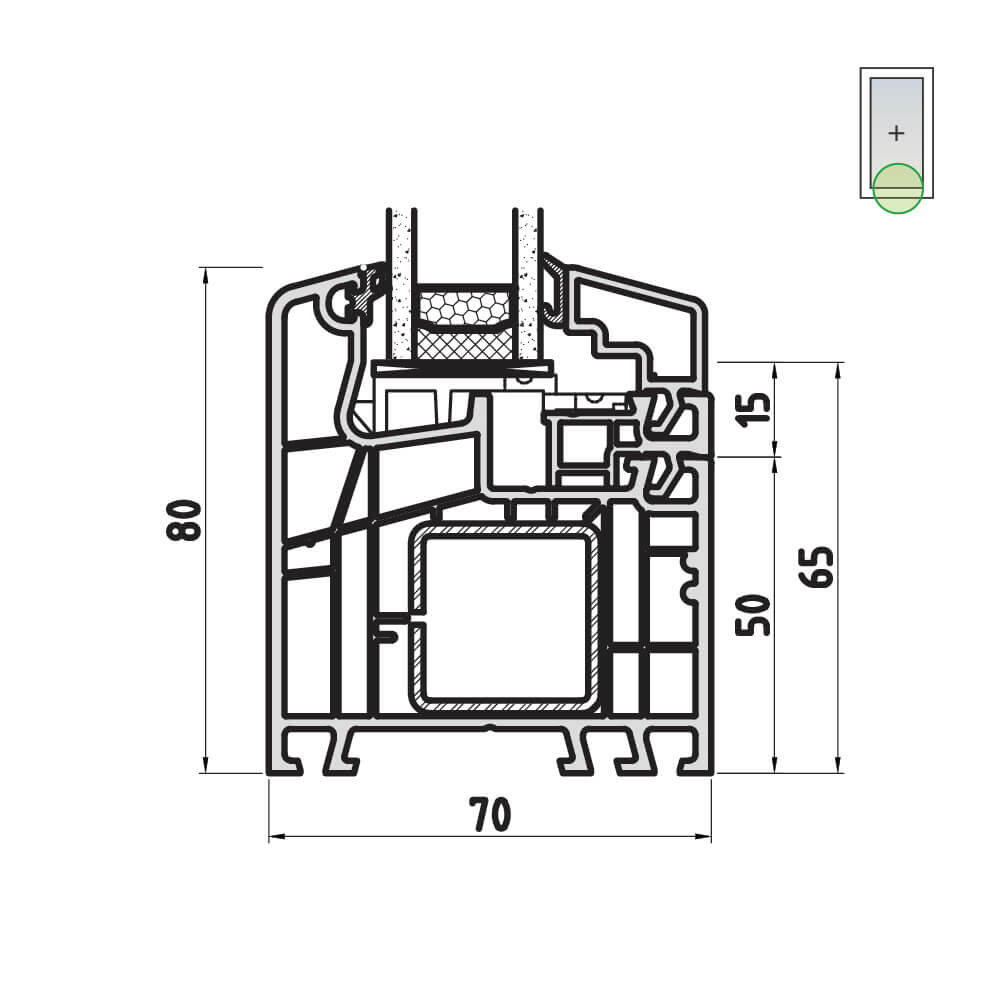 Ideal 5000 with fixed glazing
