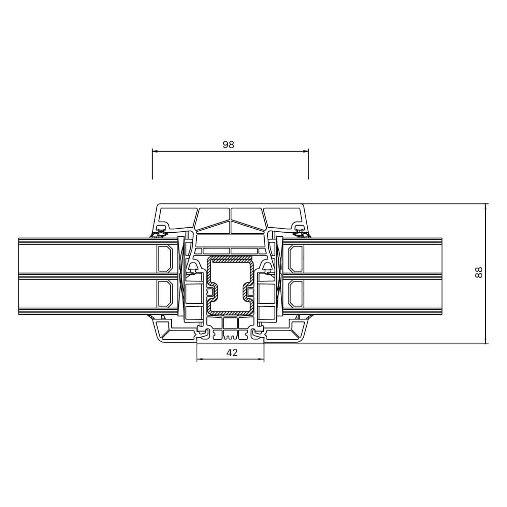 Kömmerling 88 central mullion