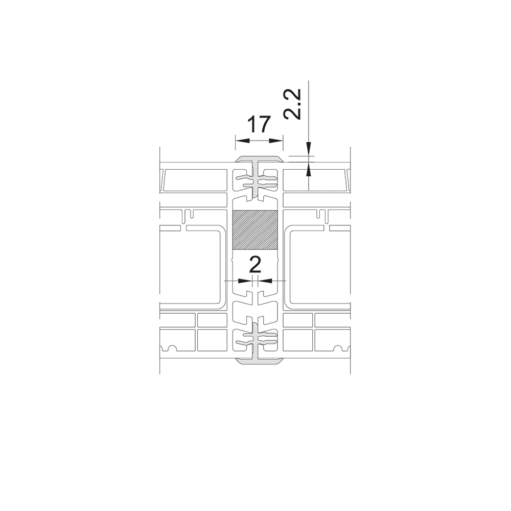 One-piece coupler bar 70mm