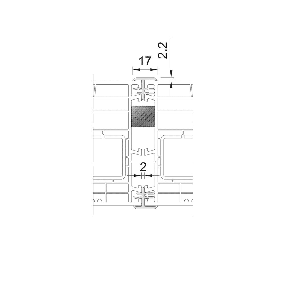 One-piece coupler bar 85mm