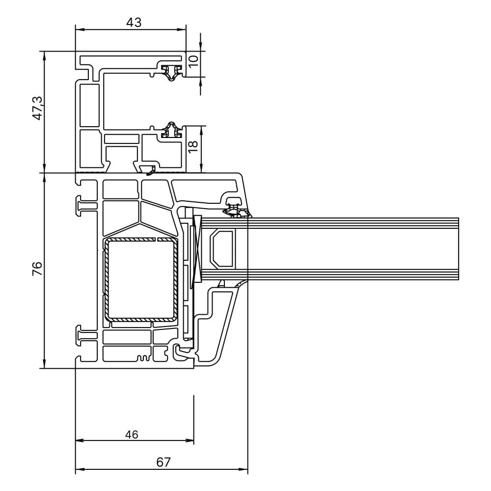 Kömmerling 76 AD new build shutter guide rails 
