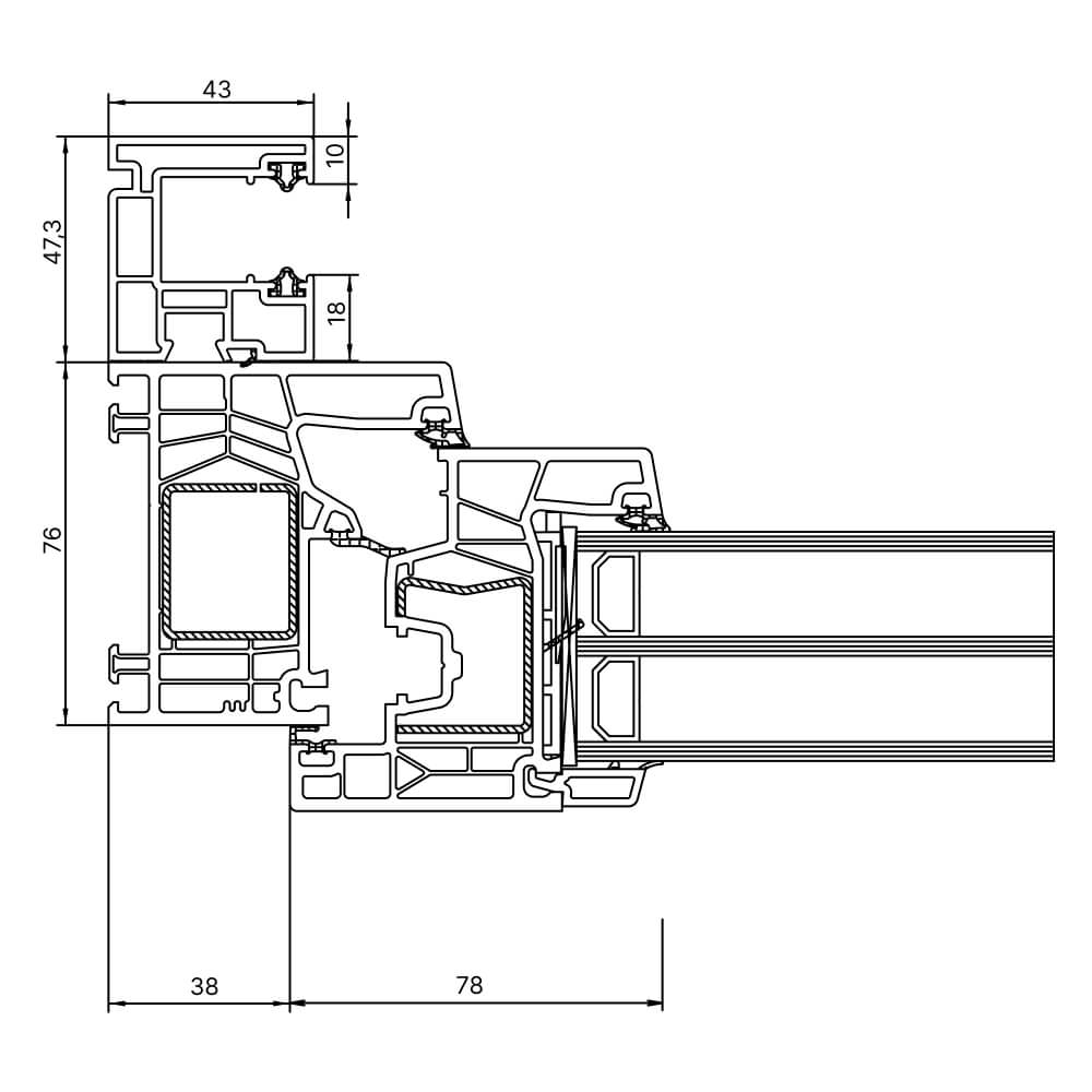 Kömmerling 76 MD new build shutter guide rails