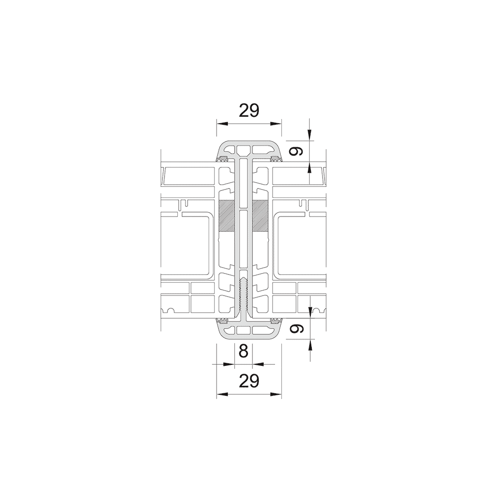 Two-piece coupler bar 70mm