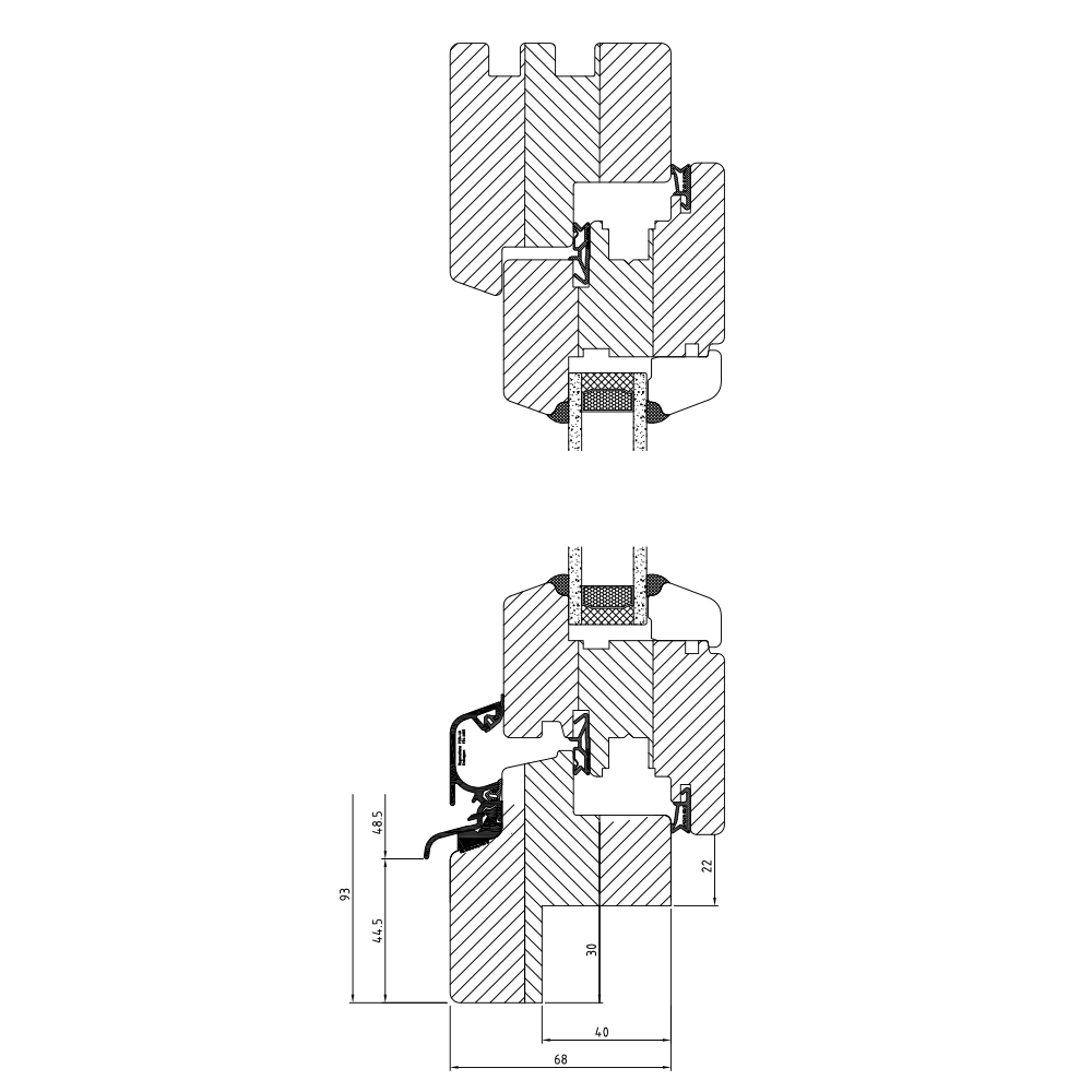IV 68 - 30 mm window sill profile for older buildings
