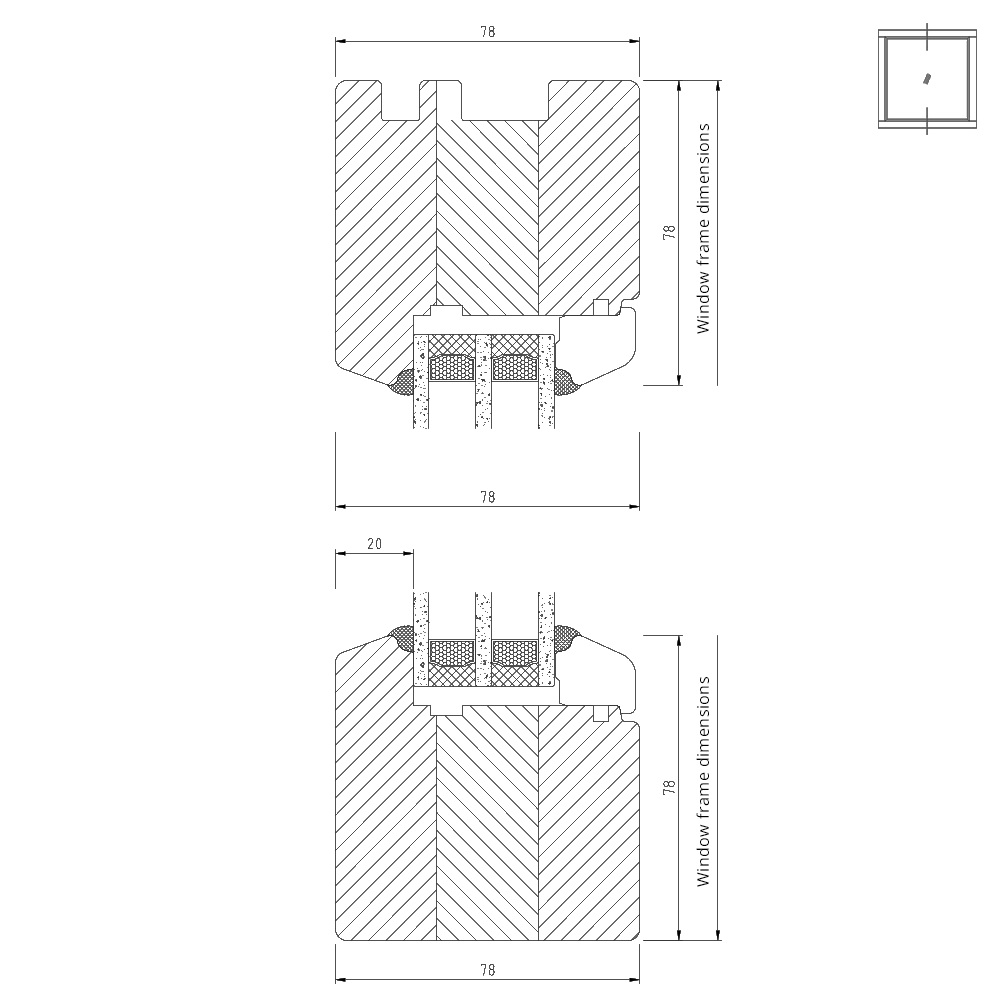  IV 78 window - fixed glazing 