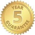 5 years warranty