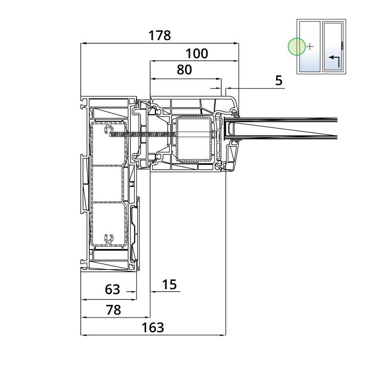 IDEAL Basic - left-side detail of fixed panel