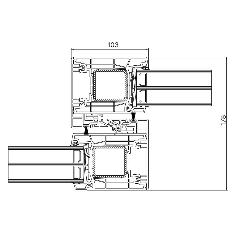 PremiDoor 76 - profile section