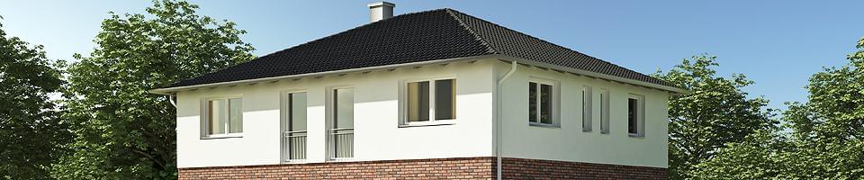 Modern bungalow with casement windows