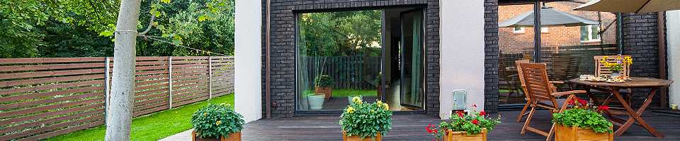 French window assembly situation next to patio door